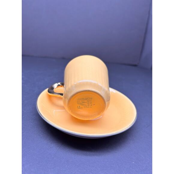 Vintage MCM 50s Figgjo Flint Demitasse Espresso Cup 22k Gold inside Norway - Picture 8 of 16